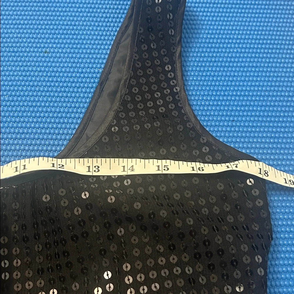 New York & Company Black Sequin Midi Dress